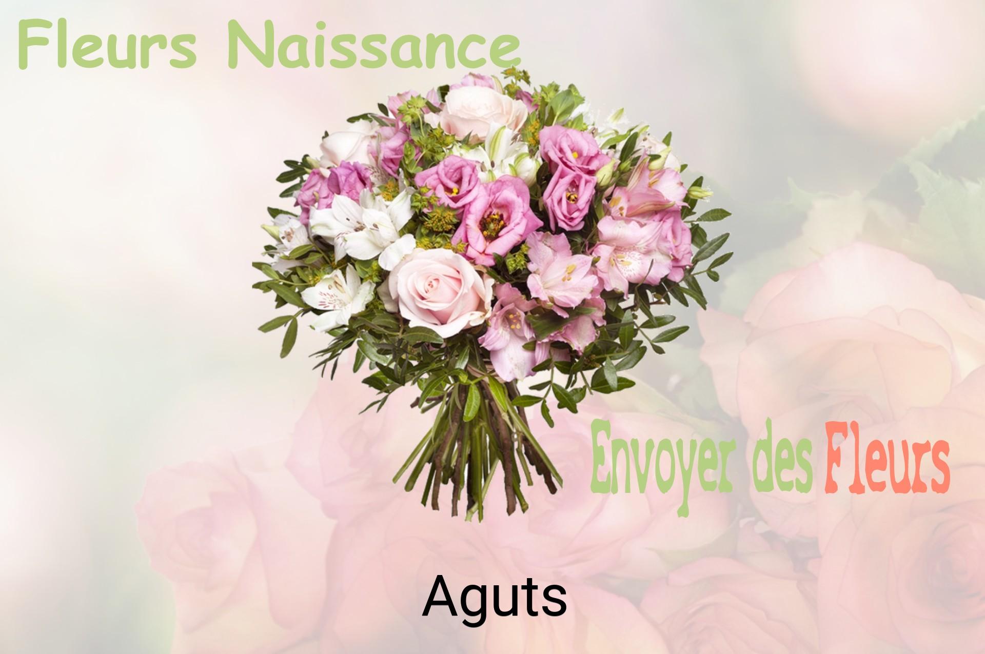 Bouquet de fleurs de naissance livré à Aguts